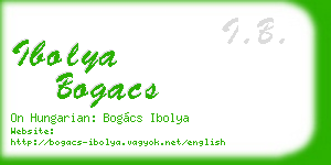 ibolya bogacs business card